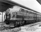 The plow design was being proffered to the Bangor and Aroostook RR, and Commonwealth had applied their product to a GNRR F3A as a demonstration.&nbsp; Credit:&nbsp; Collection of New England Steam Corp. <br> <br><a href="http://www.newenglandsteam.org">www.newenglandsteam.org</a>